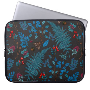 Forest berries, leaves and bugs 1 laptop sleeve
