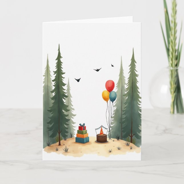Forest Birthday Gifts Card (Front)