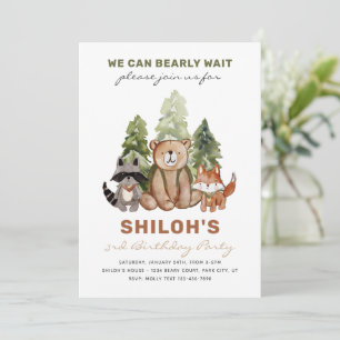 Forest Birthday Invitation Woodland Invitations