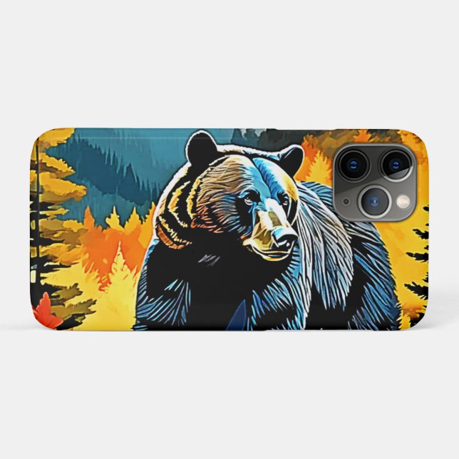 Forest Black Bear Majesty Design Case-Mate iPhone Case (Back (Horizontal))