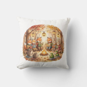 Forest Book Cosy Woodland cottagecore cushion