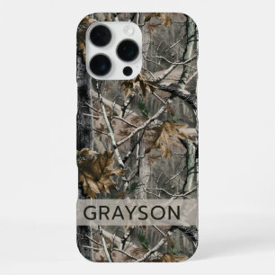 Forest Branches Camouflage Personalised iPhone 16 Pro Max Case