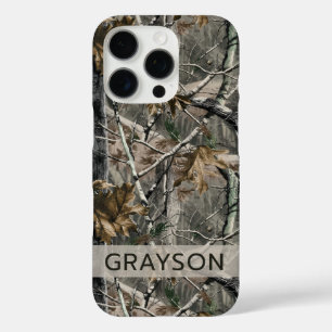 Forest Branches Camouflage Personalized iPhone 16 Pro Case