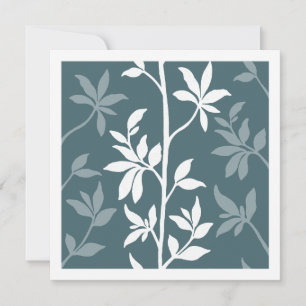 Forest Breeze Botanical Illustration green Art Card