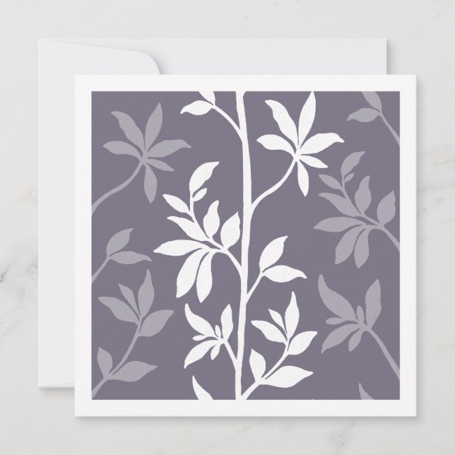 Forest Breeze Botanical Illustration Lavender Art Card (Front)