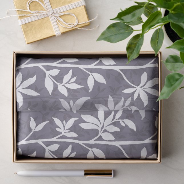 Forest Breeze Minimalist Botanical Silhouette Lav Tissue Paper (Gift)
