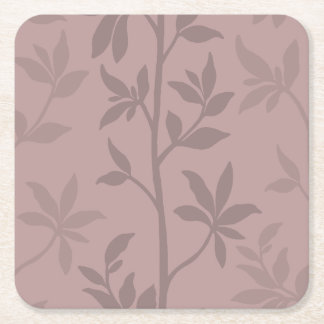 Forest Breeze Silhouette L 2b minimal botanic Square Paper Coaster