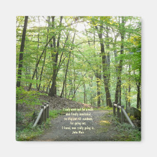 Forest Bridge-with quote Magnet
