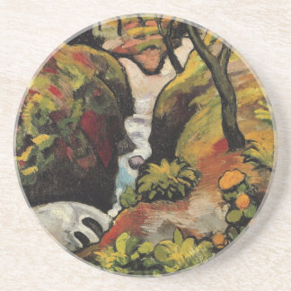 Forest Brook by August Macke Vintage Expressionism Coaster