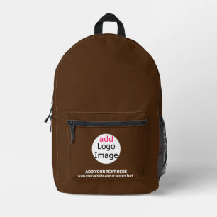 Forest Brown Professional Business Brand Custom Printed Backpack