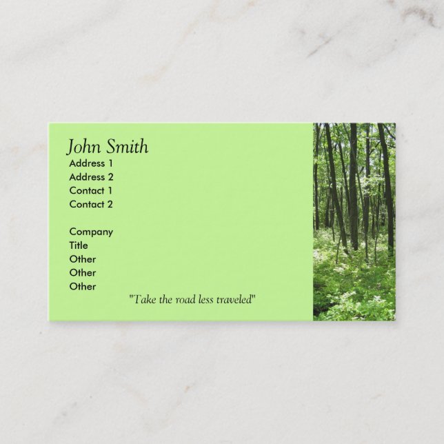 Forest Business Cards (Front)