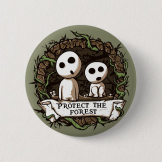 Forest Button! 6 Cm Round Badge