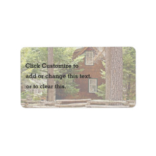 Forest Cabin Label