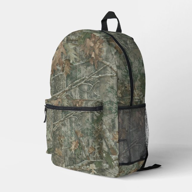 Forest Camo  Pattern Printed Backpack (Back Corner Right)