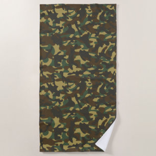 Forest Camouflage  Beach Towel