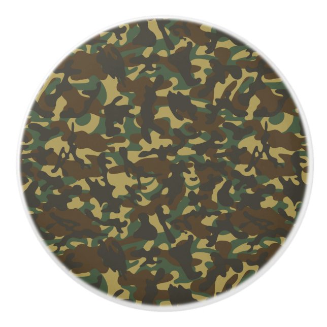 Forest Camouflage  Ceramic Knob (Front)