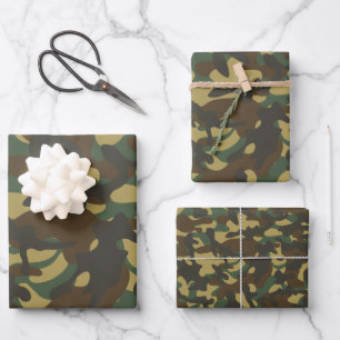 Forest Camouflage  Wrapping Paper Sheet