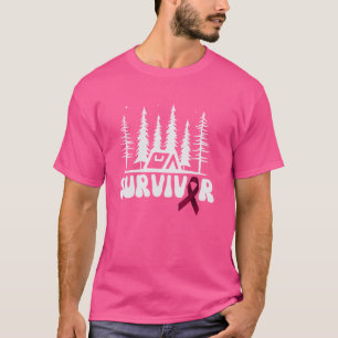 Forest Camping Multiple Myeloma Awareness Camper S T-Shirt