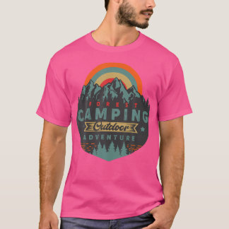 Forest Camping Nature Hiking Adventure Love Camp V T-Shirt