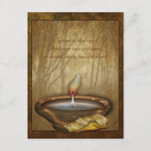 Forest Candle Customisable Postcard