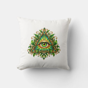 Forest Canopy Eye Throw Pillow