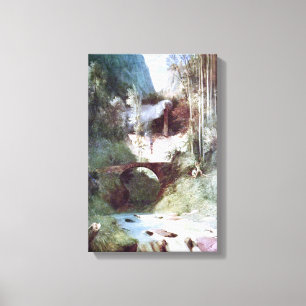 Forest Canyon (by Carl Blechen) Canvas Print