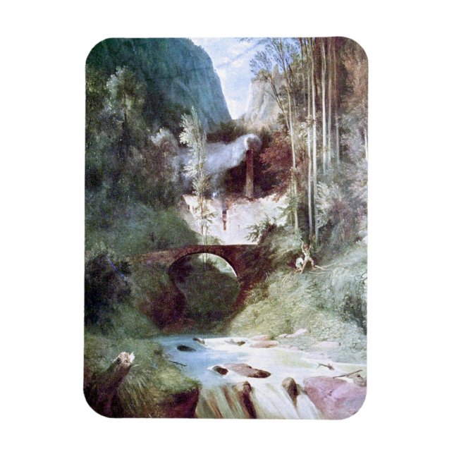Forest Canyon (by Carl Blechen) Magnet (Vertical)