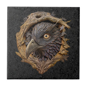 Forest Carving Ceramic Tile