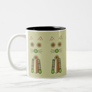 Forest Cat Two-Tone Coffee Mug