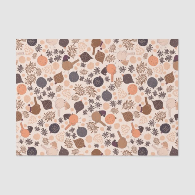 Forest Christmas Light Tissue Paper (Front)