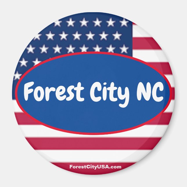 Forest City NC Patriotic magnet (Front)