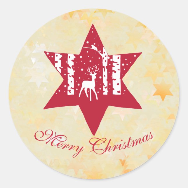 forest classic round sticker (Front)