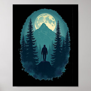 Forest Climber Bouldering Outdoor Rock Climbing Ad Poster