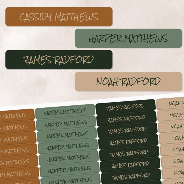 Forest Colour Coded Penned Name Waterproof (Creator Uploaded)