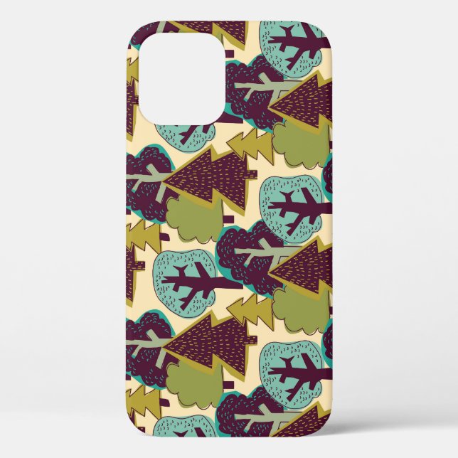 Forest Colour Doodle Trees Illustration Case-Mate iPhone Case (Back)
