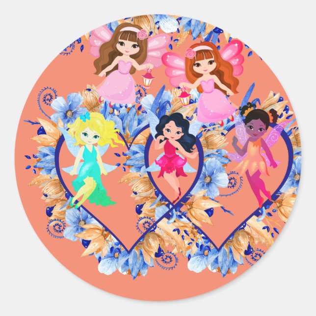 forest creatures  classic round sticker (Front)