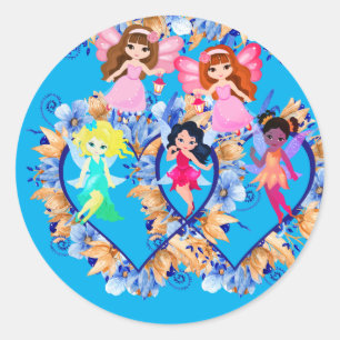 forest creatures  classic round sticker