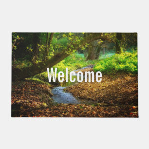 Forest Creek Beautiful Nature Landscape Photo Doormat