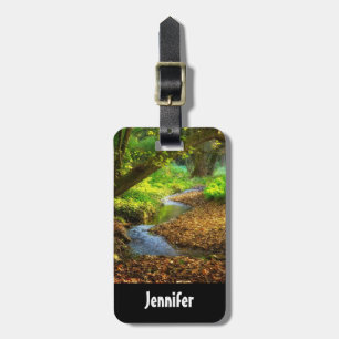 Forest Creek Beautiful Nature Landscape Photo Luggage Tag