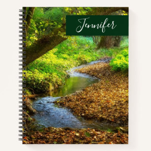 Forest Creek Beautiful Nature Landscape Photo Notebook