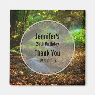 Forest Creek Beautiful Nature Photo Birthday Magnet