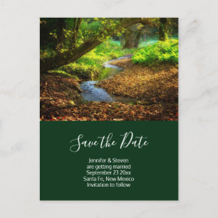 Forest Creek Beautiful Nature Photo Save the Date Invitation Postcard