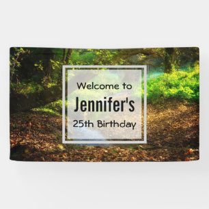 Forest Creek Beautiful Nature Photo Welcome Banner