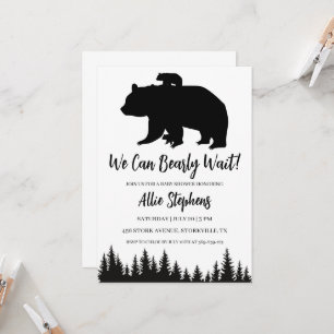 forest cub we can bearly wait invitations