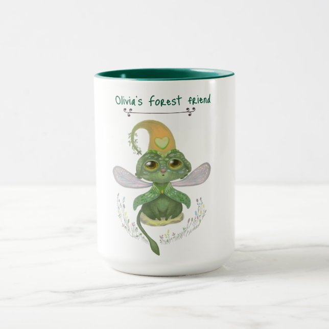 forest cute animal  customised kid's mug (Center)