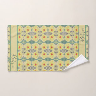 Forest Daisy Floor w/Name Hand Towel