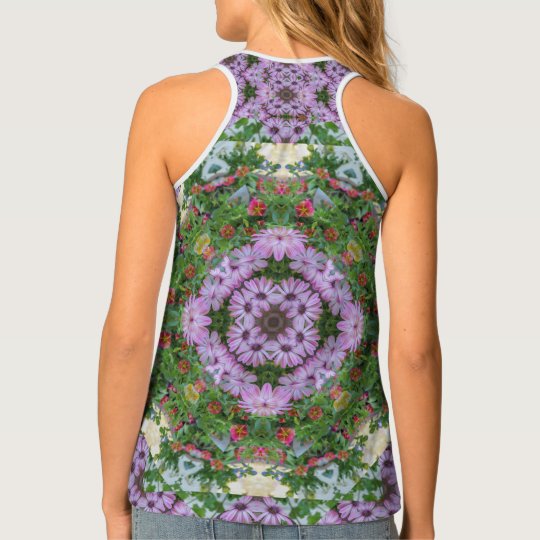 Forest Daisy Mandala Tank Top (Full Print)