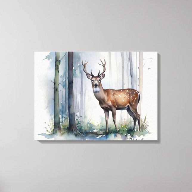 Forest Deer Canvas Art (Front)