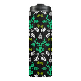Forest Deer Nature Print Thermal Tumbler