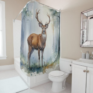 Forest Deer Shower Curtain